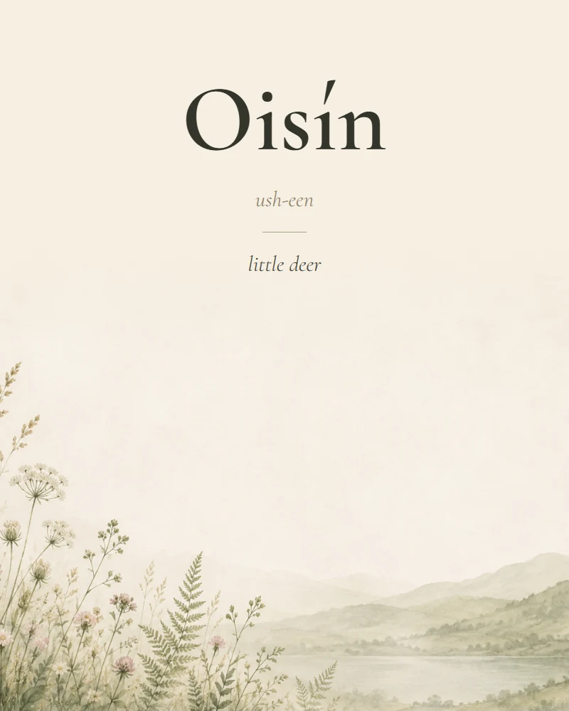 Oisín personalised Irish name print